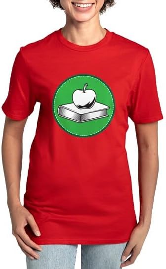 CafePress School Librarian Reading Women's Classic T Shirt Women's Relaxed Fit Classic Cotton T-Shirt - Red