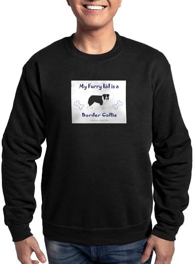 CafePress Border Collie Gifts Sweatshirt Classic Crew Neck Light Sweatshirt - Black