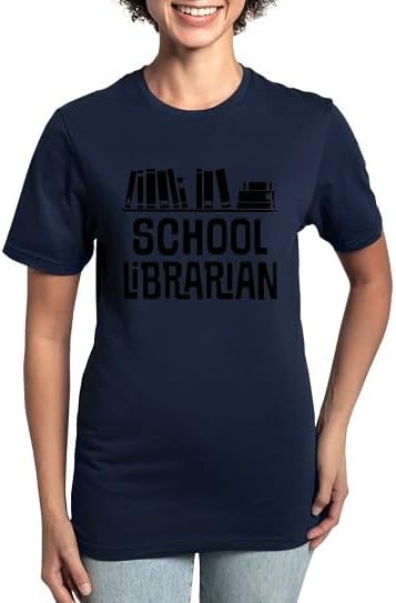 CafePress School Librarian Women's Classic T Shirt Women's Relaxed Fit Classic Cotton T-Shirt - Navy