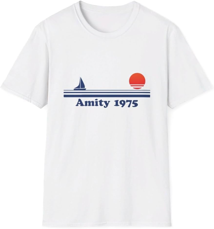 Amity 1975 T-Shirt, Vintage Tee - White