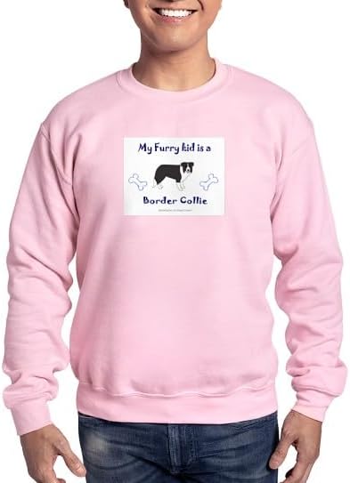 CafePress Border Collie Gifts Sweatshirt Classic Crew Neck Light Sweatshirt - Pink