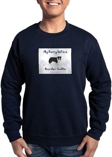 CafePress Border Collie Gifts Sweatshirt Classic Crew Neck Light Sweatshirt - Navy