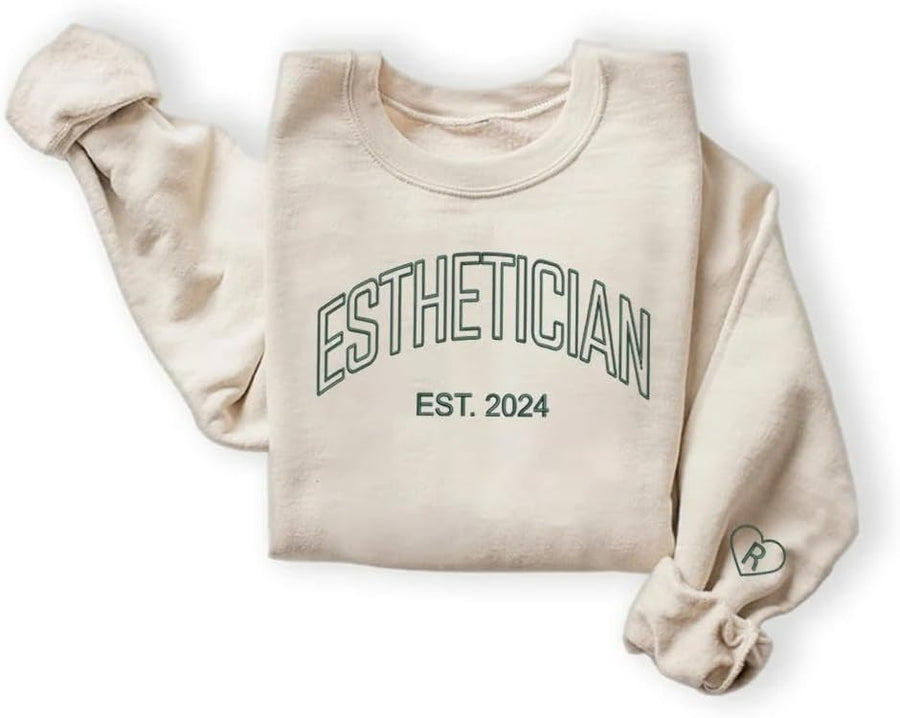 Custom Esthetician Sweatshirts,Personalized Skincare Sweatshirt For Beauty Professionals,Esthetician Gift - Style 2