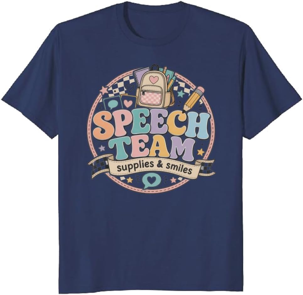 Speech Club T-Shirt Preppy Gingham Classroom Graphic Tee - S5