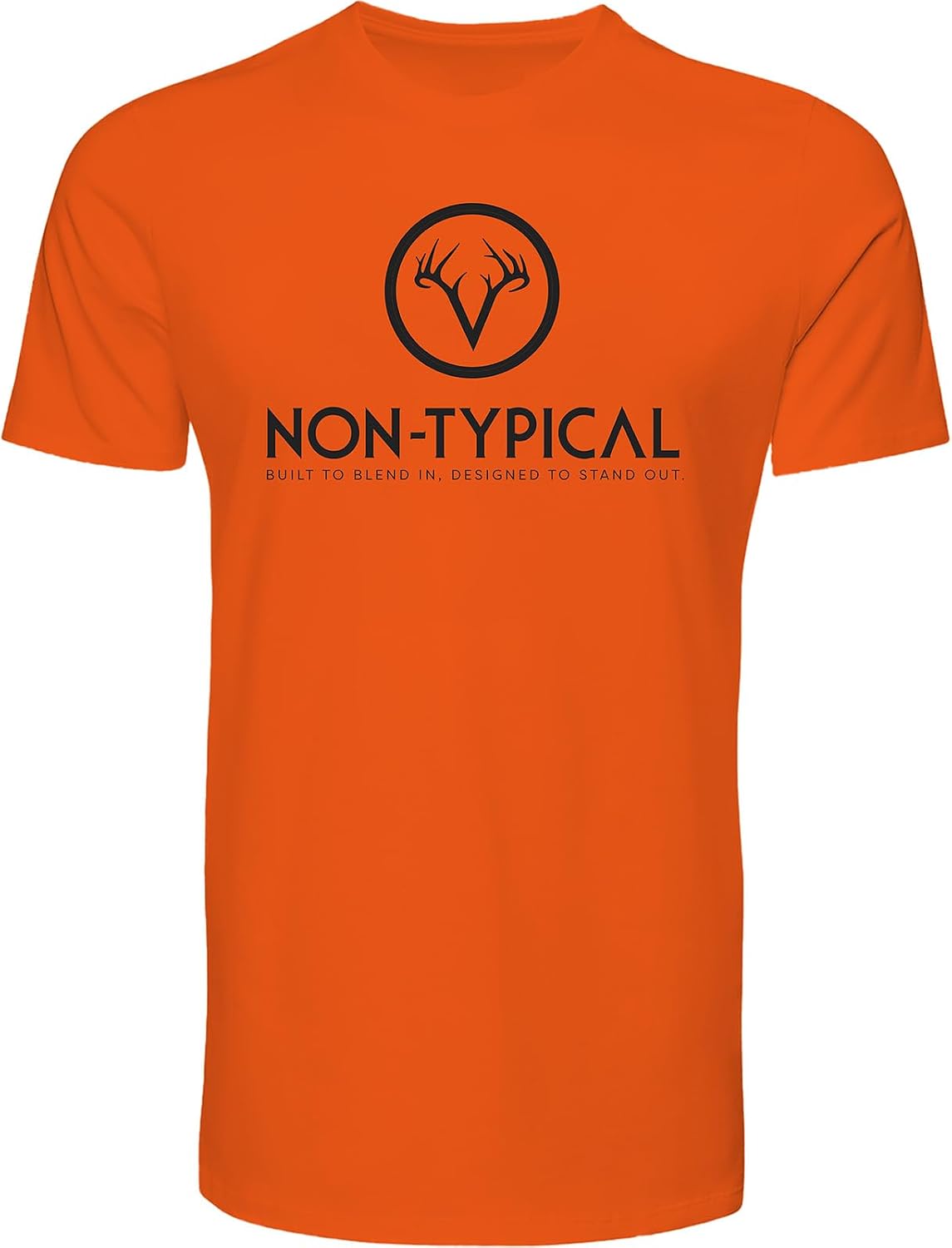 Drake Waterfowl Men's Non-Typical Logo Casual T-Shirt - Blaze Orange