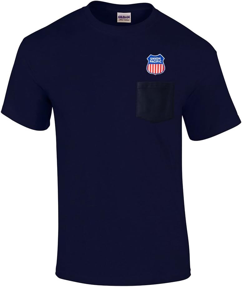Daylight Sales Union Pacific Railroad Embroidered Pocket Tee [p47] - Navy