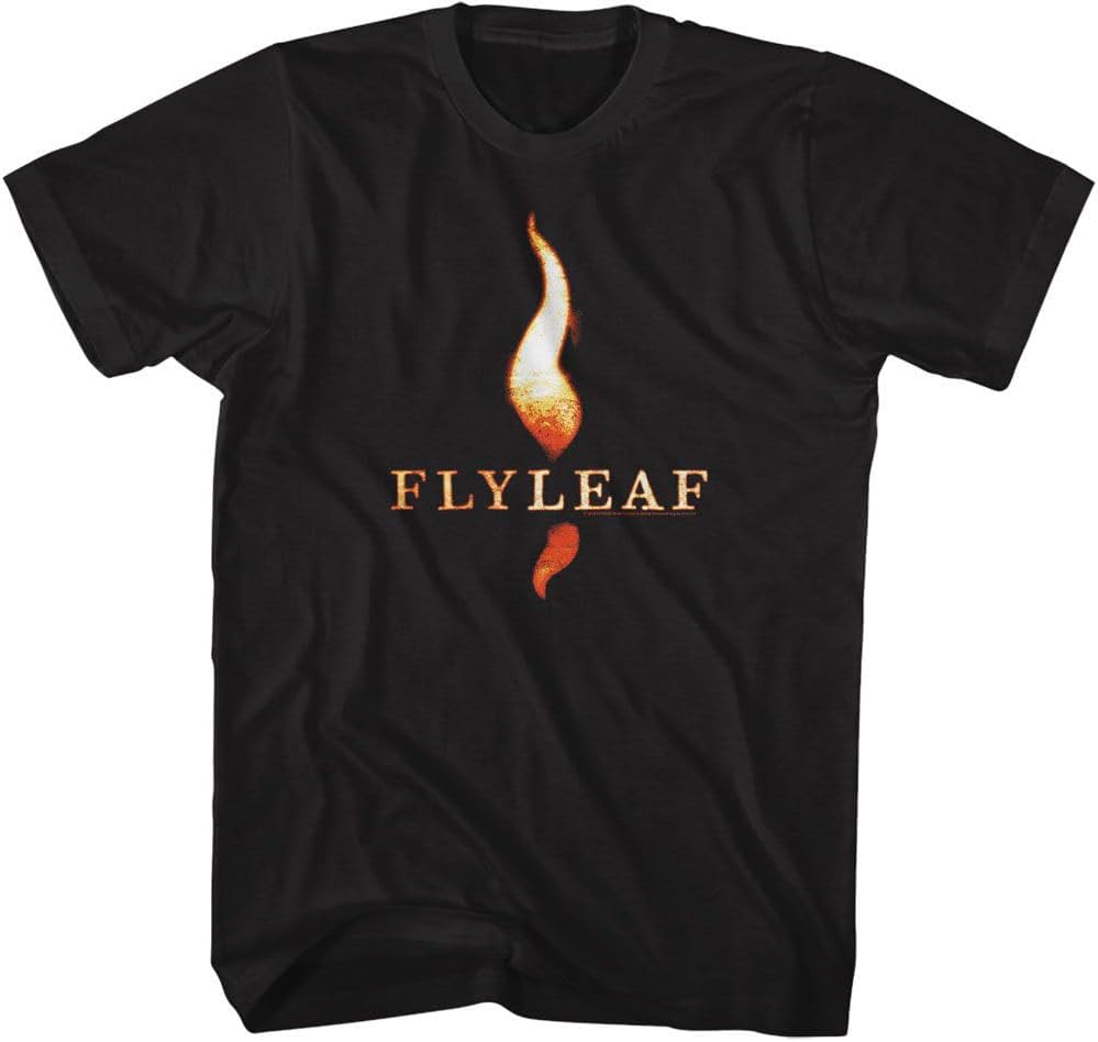 Fly Leaf - Mens Flame Logo Short Sleeve T-Shirt, Color Black, Size: Small - As Pictured