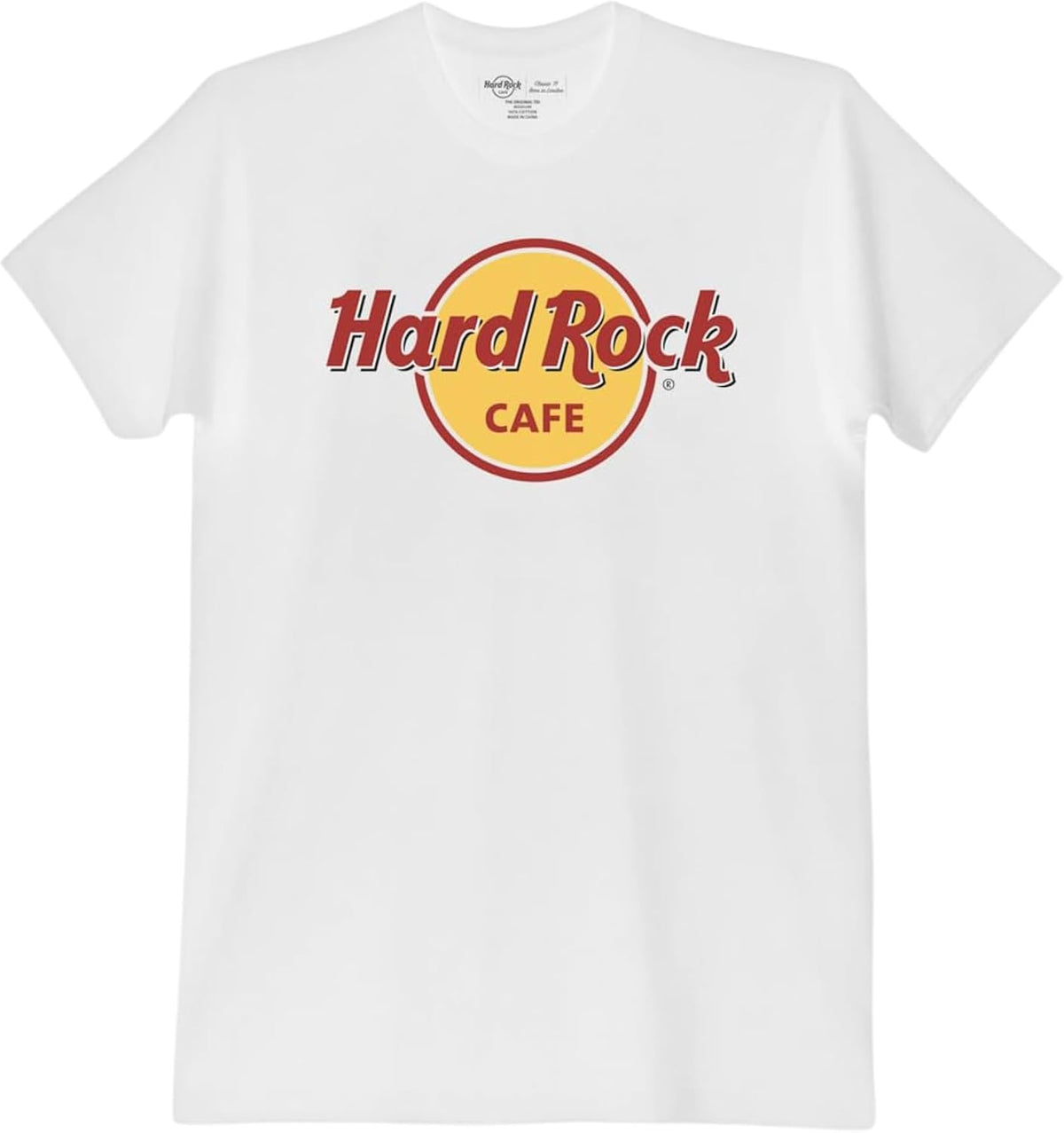 Hard Rock Cafe Unisex Classic Logo Tee, 100% Cotton Crew Neck T-Shirt - No City