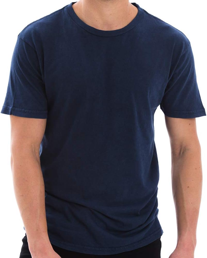 Lane Seven Unisex Ring Spun Cotton Vintage Short Sleeve Crewneck Tee Shirt - Vintage Denim M - As Pictured