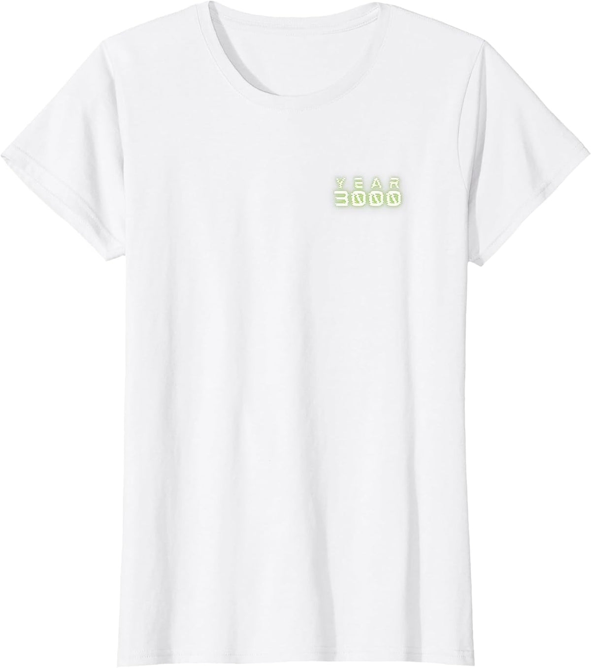 Year 3000 Future T-Shirt Cool Stylish and Creative Tee T-Shirt - White
