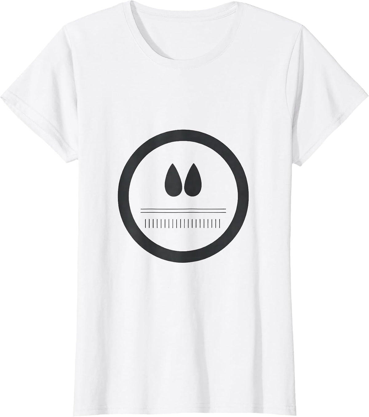 Deer Track Badge Minimalist Hunting Humor Gift T-Shirt - White