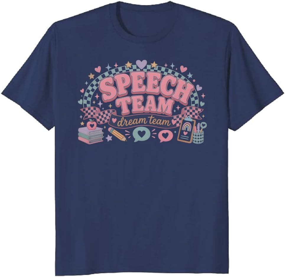 Speech Club T-Shirt Preppy Gingham Classroom Graphic Tee - S7