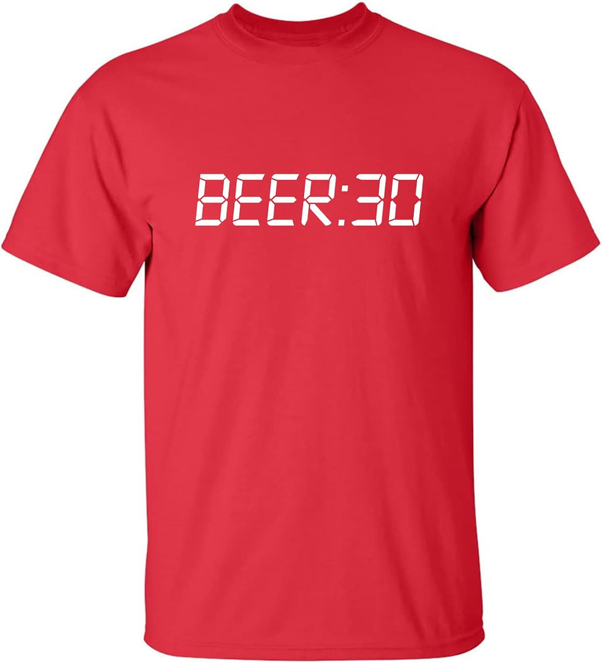 zerogravitee Beer:30" Adult Short Sleeve T-Shirt - Red