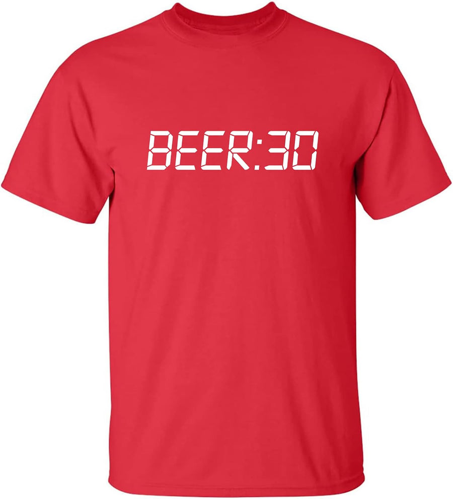 zerogravitee Beer:30" Adult Short Sleeve T-Shirt - Red