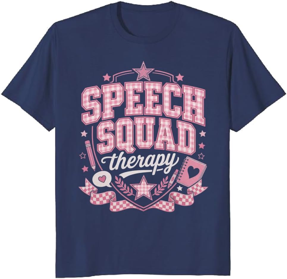 Speech Club T-Shirt Preppy Gingham Classroom Graphic Tee - S6