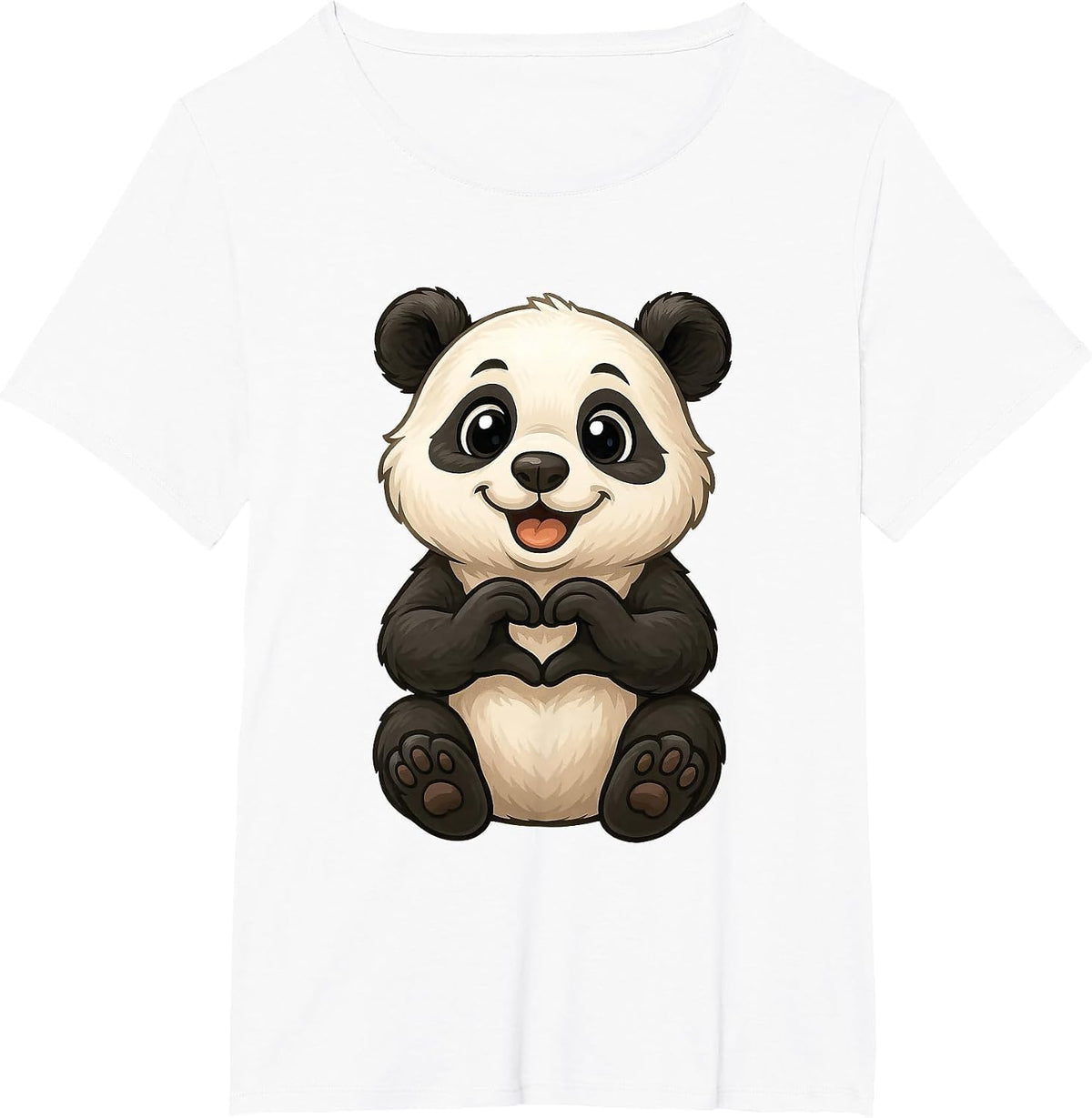 Panda with Heart | Sweet Panda Bear with a Heart Symbol T-Shirt - White