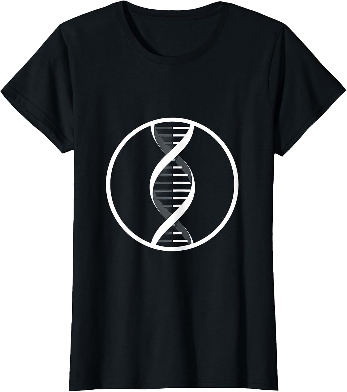 DNA Double Helix Science Teacher Graphic T-Shirt - Black