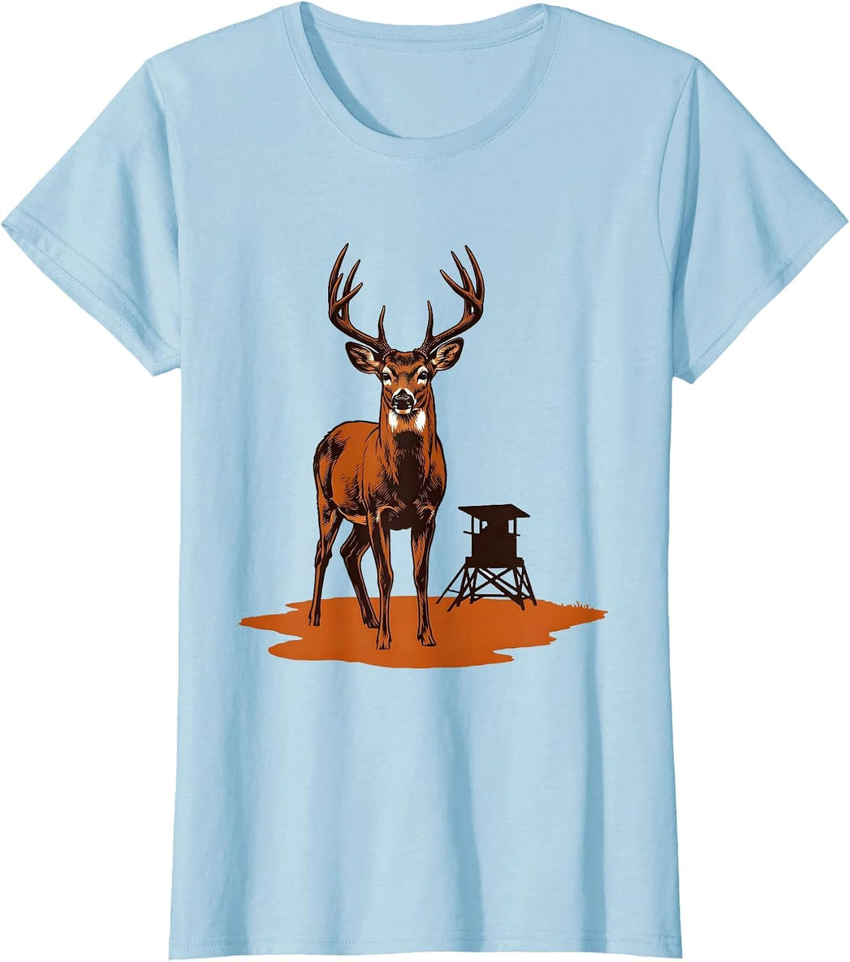 Whitetail Buck Hunting Dad Funny Deer Hunter Gift T-Shirt - Baby Blue