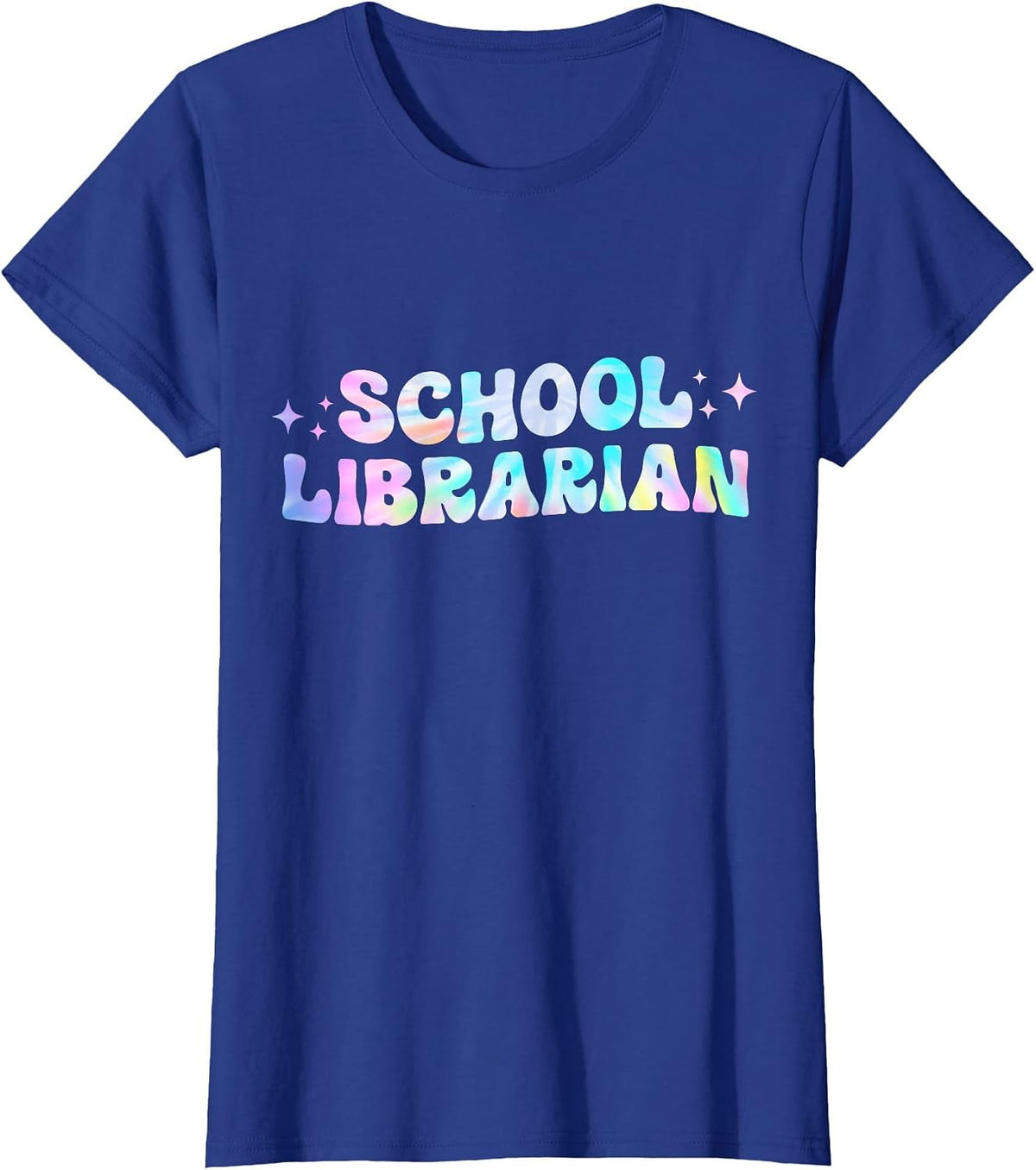 School Librarian Back to School Appreciation Tie Dye T-Shirt - Royal Blue
