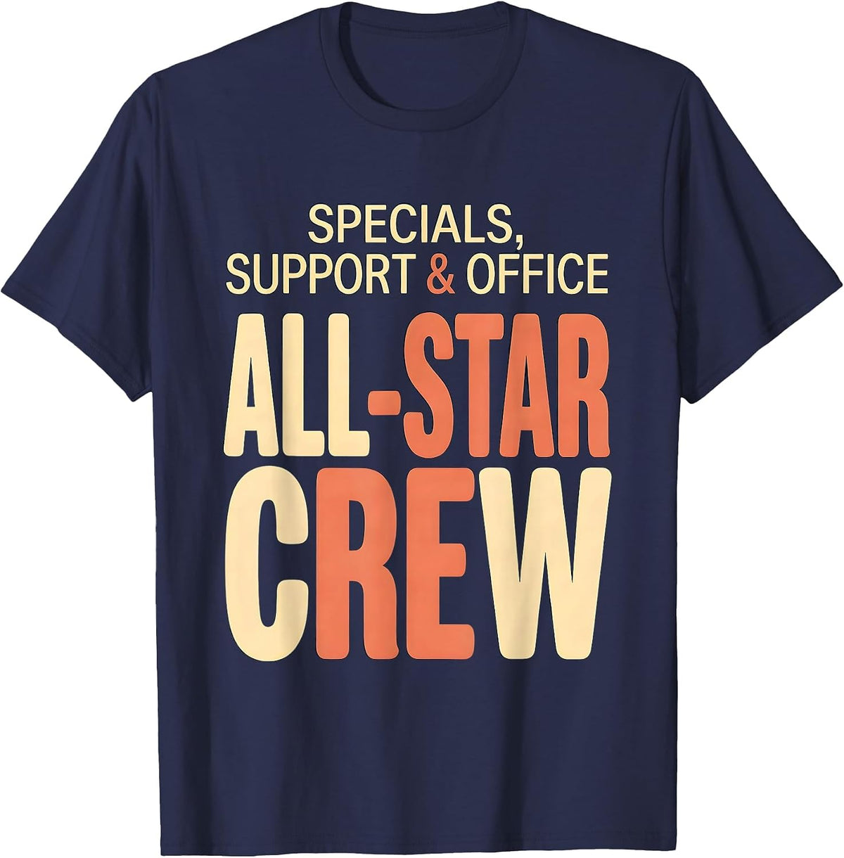 Men's Specials Support Office All-Star Crew Teacher T-Shirt - Navy Blue