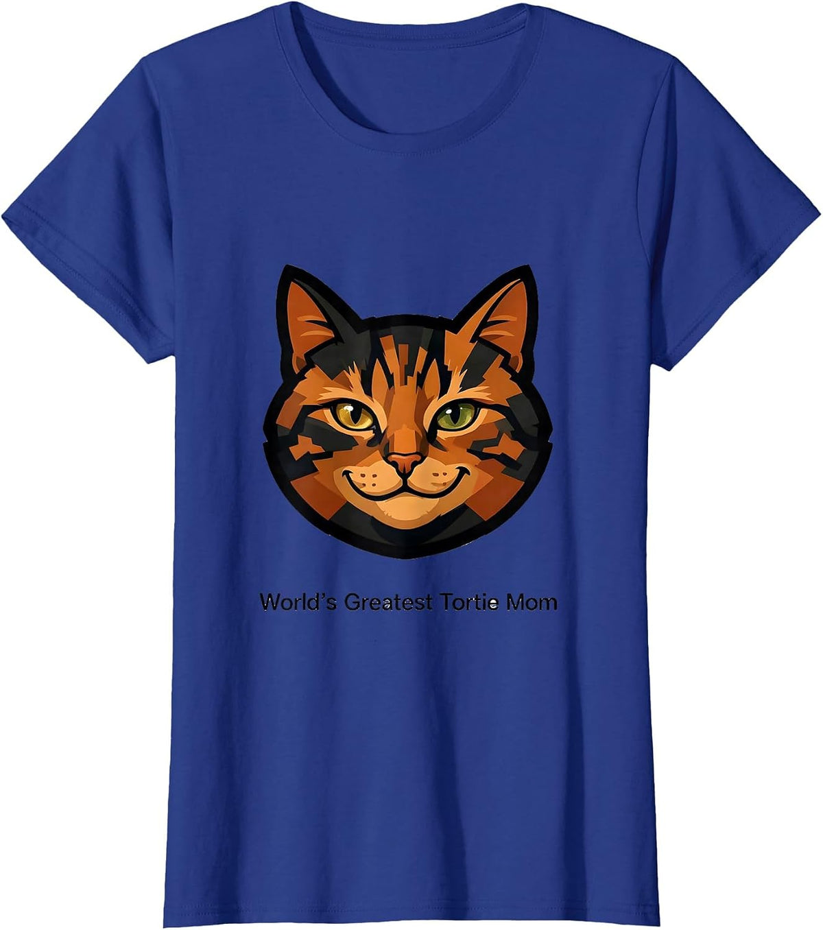 Women's World's Greatest Tortie Mom Funny Tortie Cat Owner Humor T-Shirt - Royal Blue