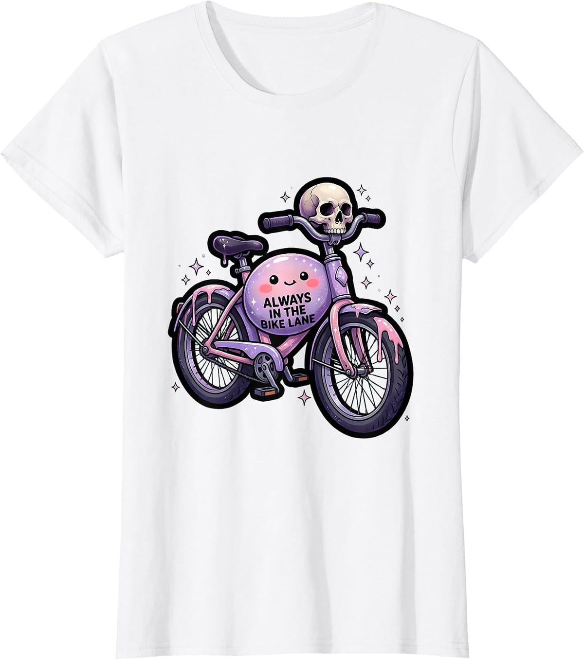 Women's Always in the Bike Lane Cycling Design T-Shirt - White