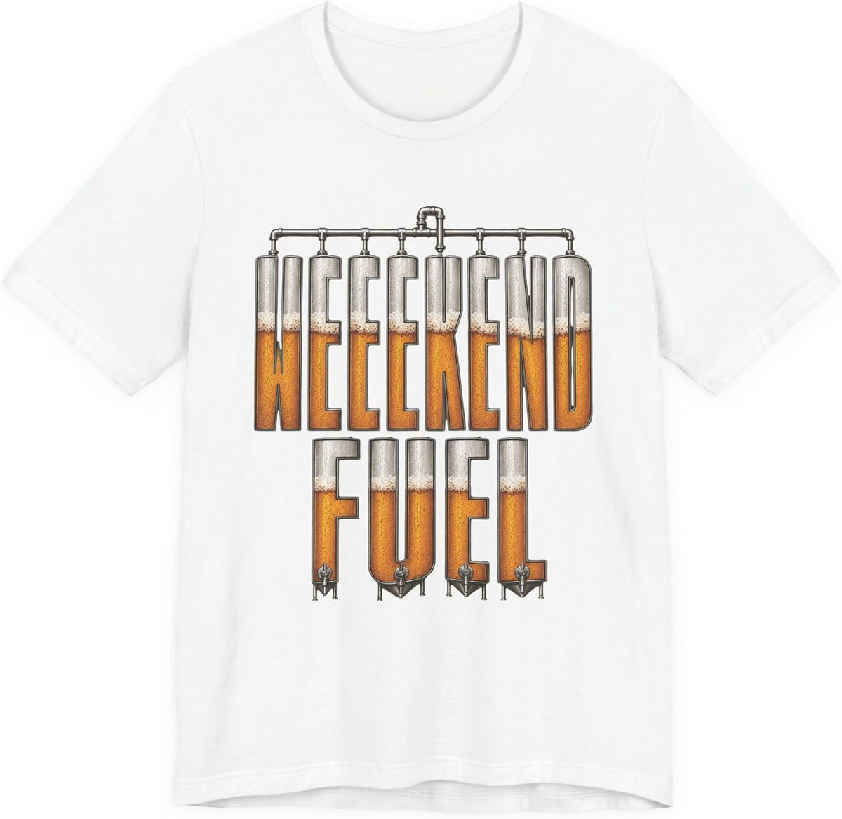 Weekend Fuel T-Shirt | Brewery Design - White