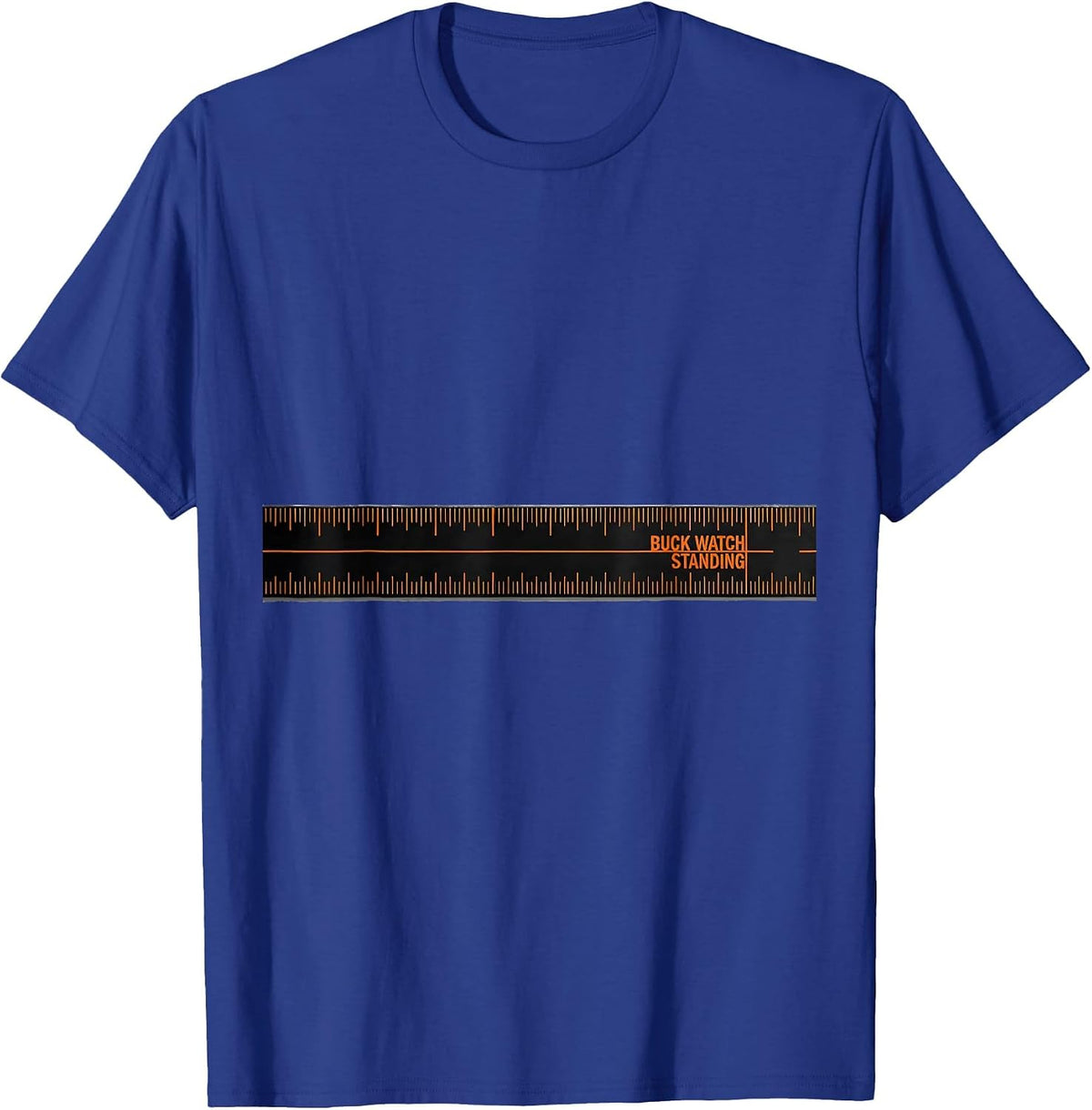 Men's Buck Watch Standing Funny Deer Hunting Hunter Dad Gift T-Shirt - Royal Blue
