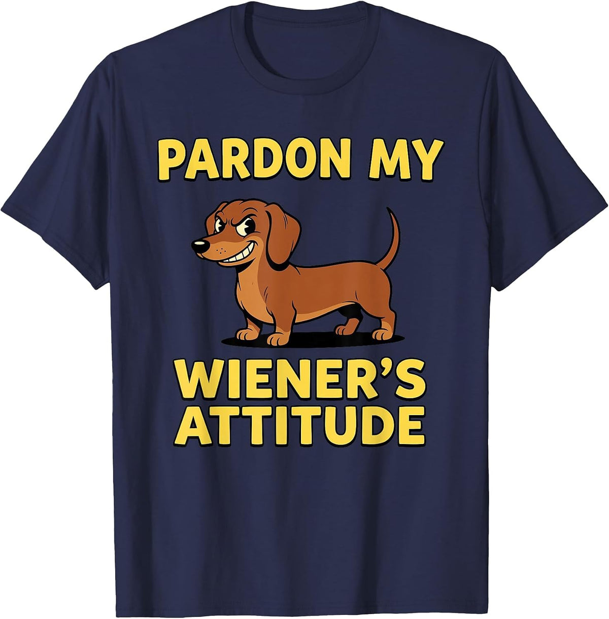 Wiener Dog Dachshund T-Shirt - Navy Blue
