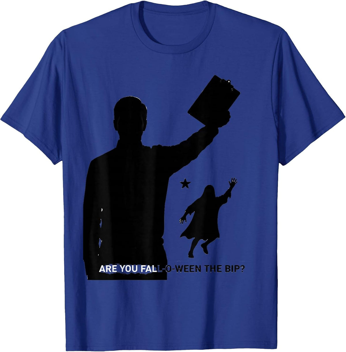 Men's Are You Fall-O-Ween The BIP Teacher Halloween Ghost T-Shirt - Royal Blue
