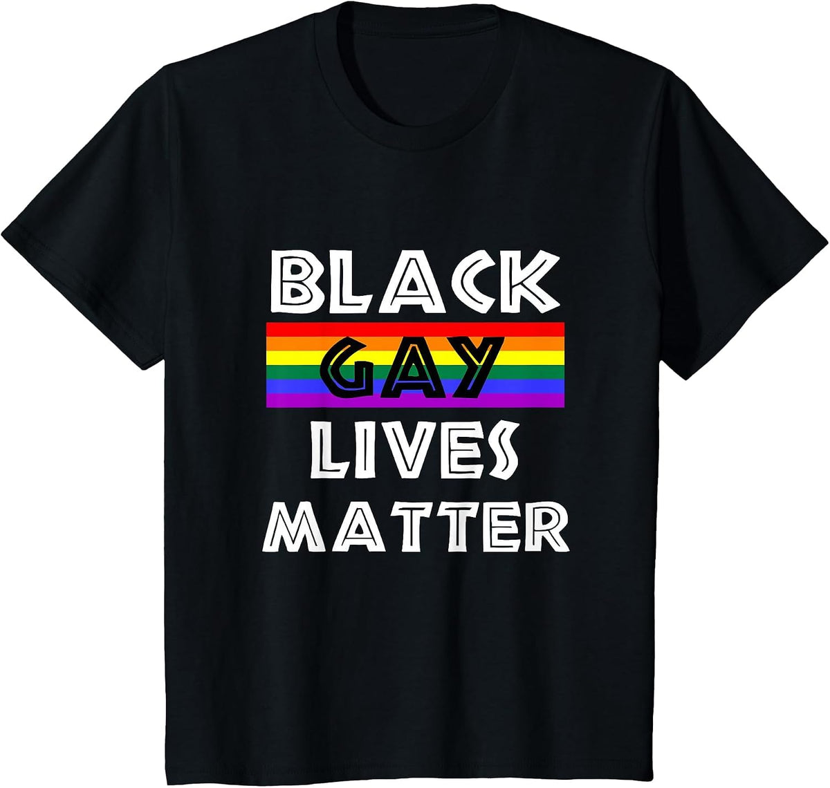 Black Gay Lives Matter Black History Month African American T-Shirt - Black