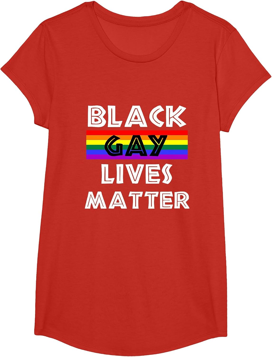 Black Gay Lives Matter Black History Month African American T-Shirt - Girls Red