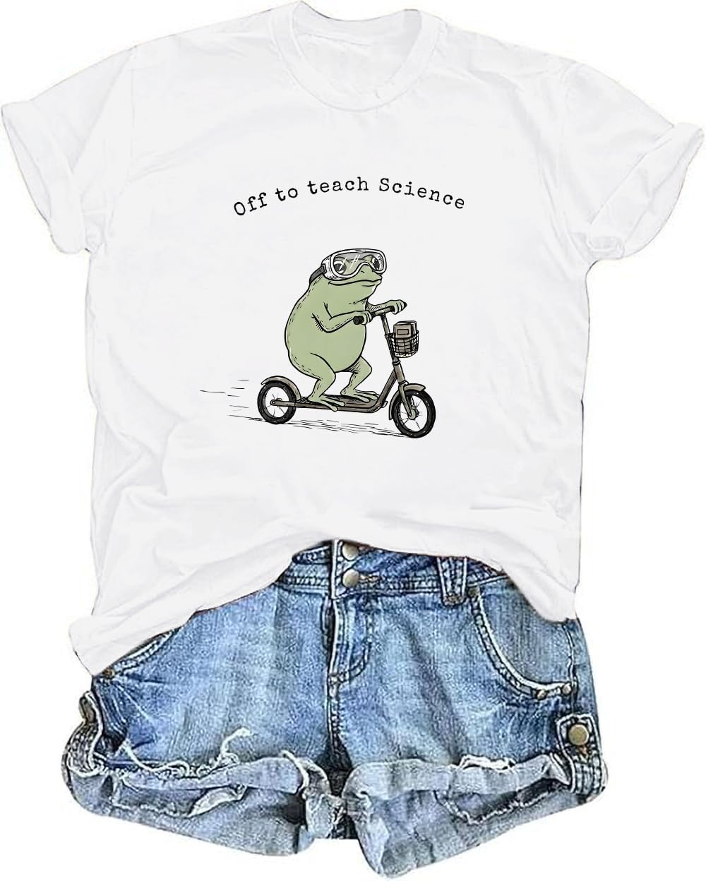 Off to Teach Science Shirt Cute Back to School Science Teacher T-Shirt - White
