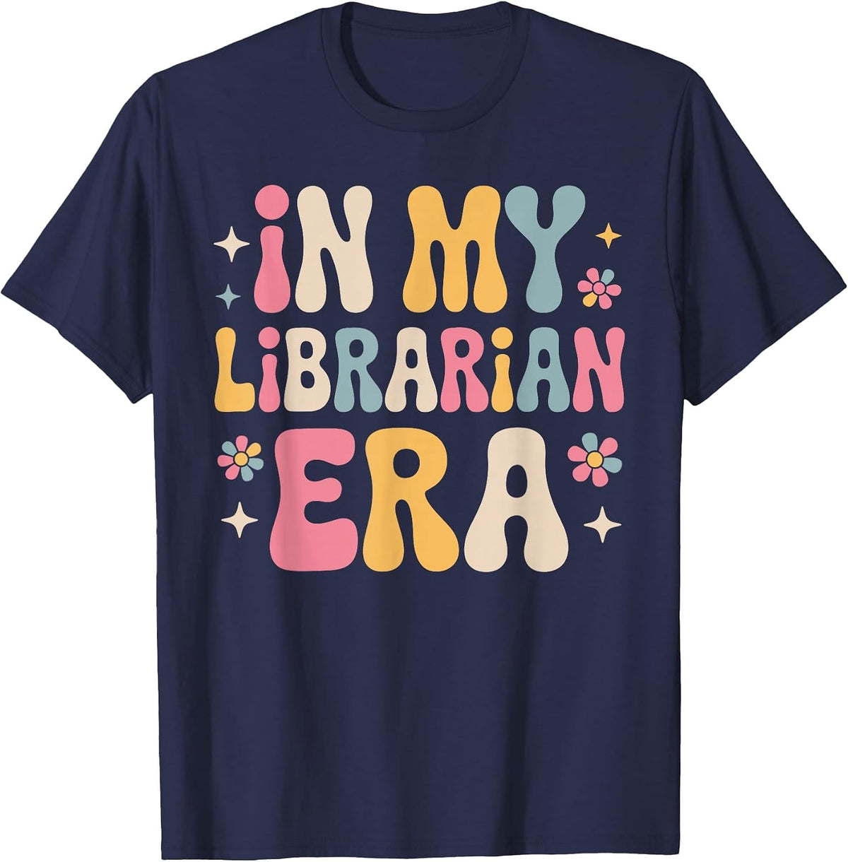 Funny Librarian Art for Men Women Kids Bookworm Reader T-Shirt - Navy Blue