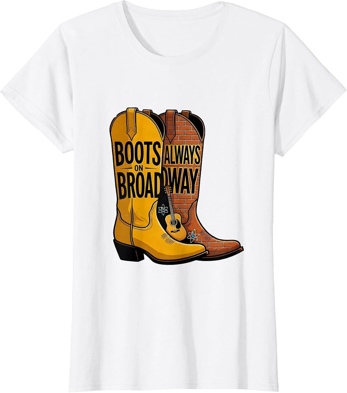 Women's Boots on Broadway Always Nashville Design T-Shirt - White