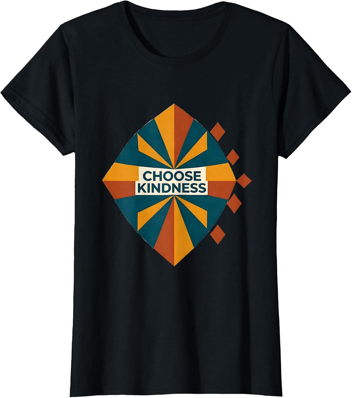 Choose Kindness Groovy Floral Positivity Gift for Special T-Shirt - Black