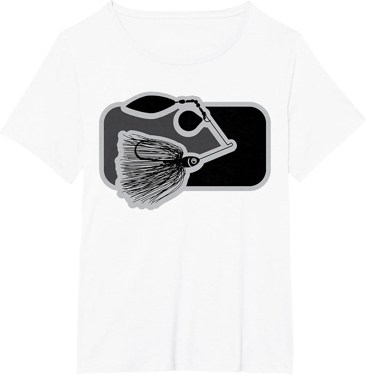 Spinnerbait, Bass Fishing, Fisherman, Fishing Lure T-Shirt - White