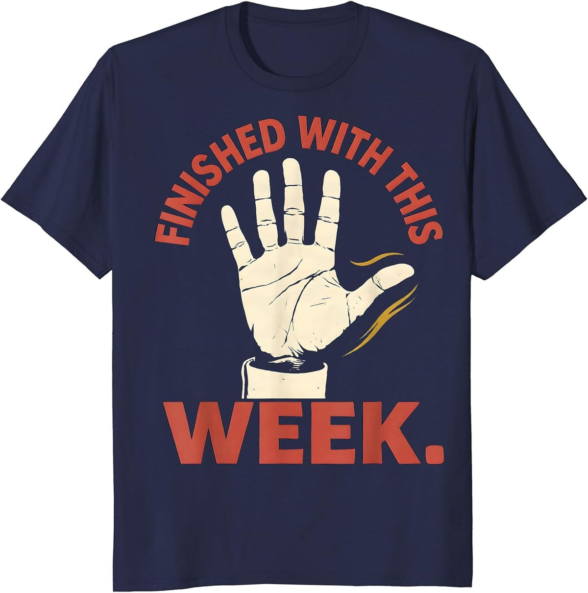 Men's Finished With This Week Funny ASL Teacher Inclusion School T-Shirt - Navy Blue