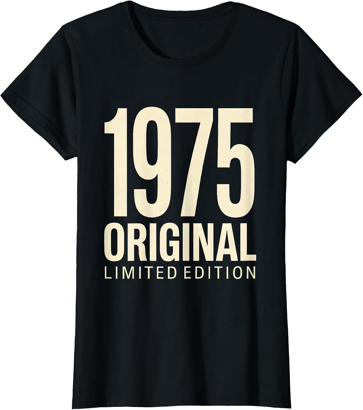 Vintage 1975 Original Limited Edition Men's Design T-Shirt - Black
