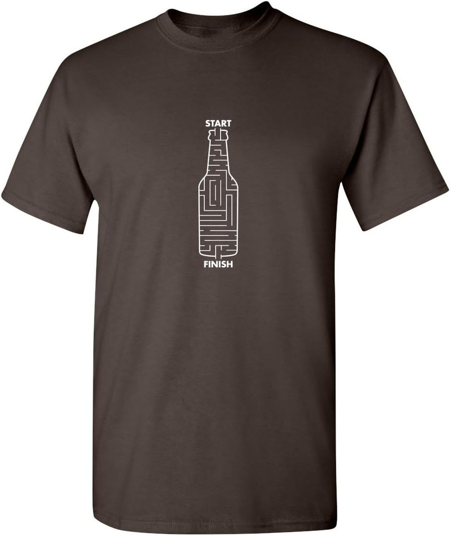 Beer Maze Graphic Novelty Super Soft Ringspun Funny Graphics T Shirts for Mens | Novelty T Shirts for Men | Graphics Tees -
