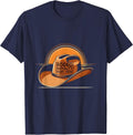 Rodeo Royalty Right Here Western Design T-Shirt - Navy Blue