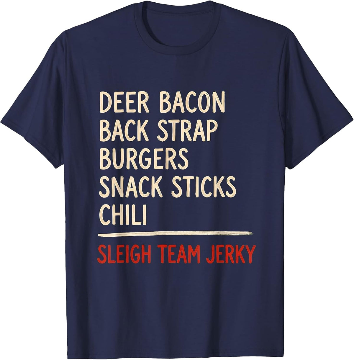 Deer Bacon Funny Christmas Deer Hunter Hunting Gift T-Shirt - Navy Blue