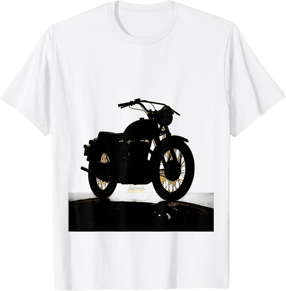 Men's Vintage Motorcycle Open Plains Freedom Graphic T-Shirt - White