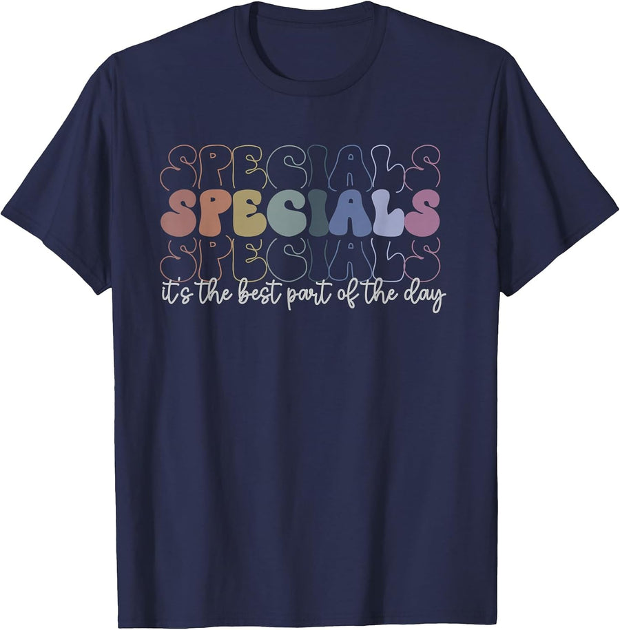 Specials Squad Best Part of The Day Teacher Back to School T-Shirt - Navy Blue