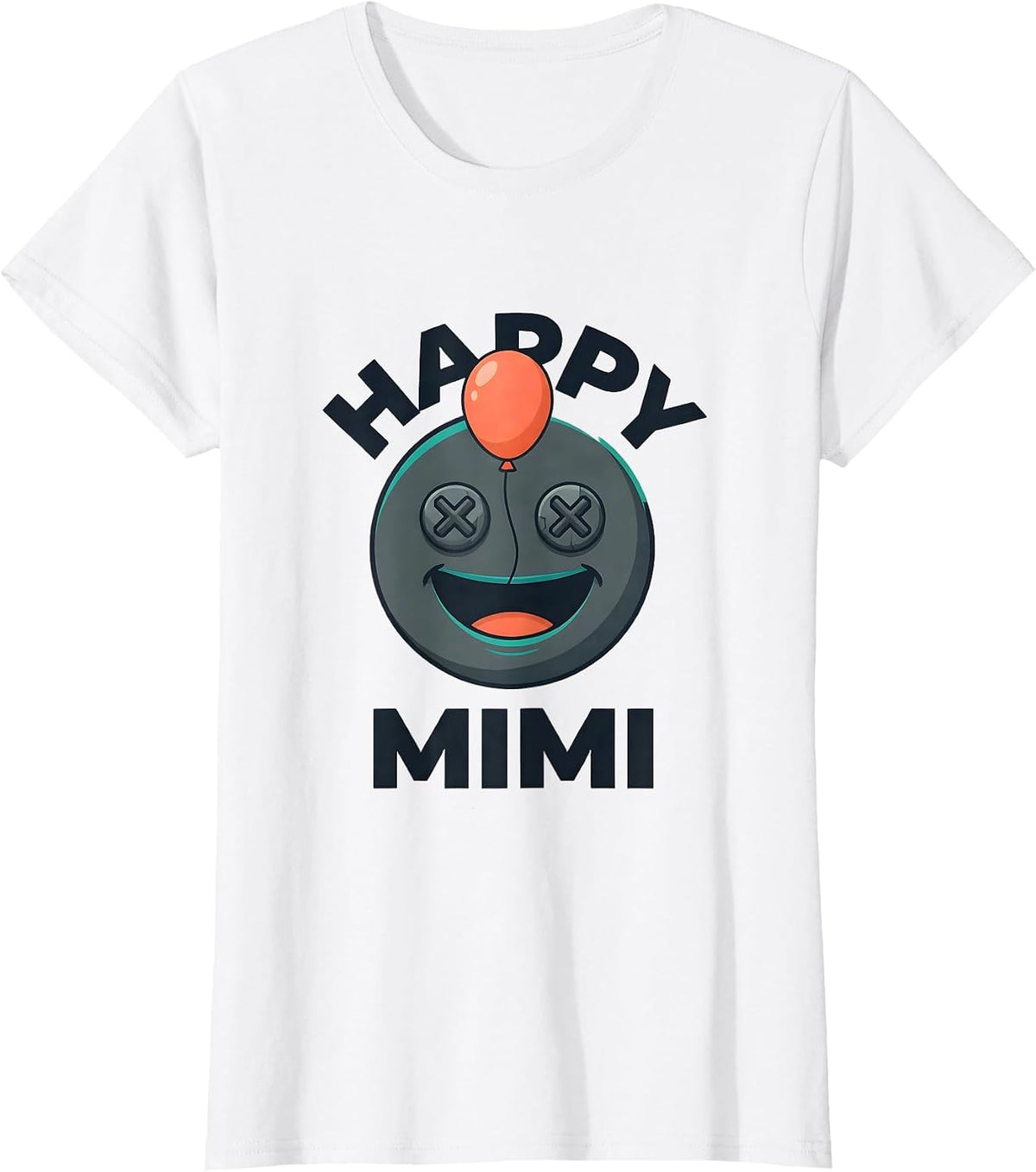 Happy Mimi Flat Vector First Birthday Family Matching Theme T-Shirt - White