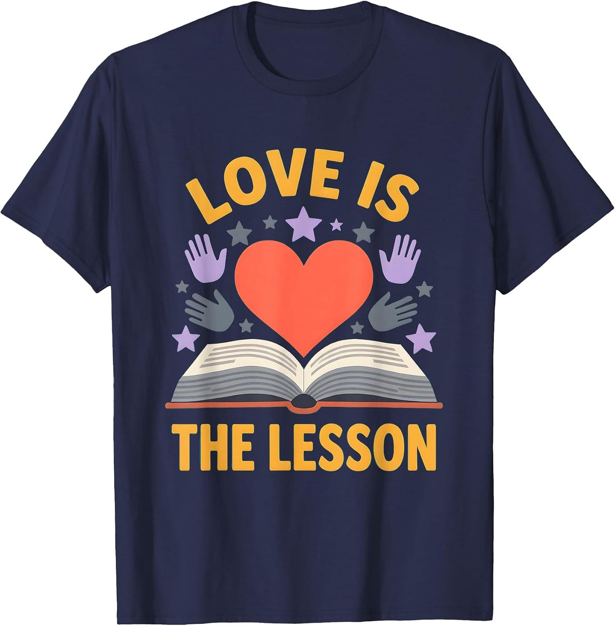 Love Is The Lesson Special Education Teacher T-Shirt - Navy Blue