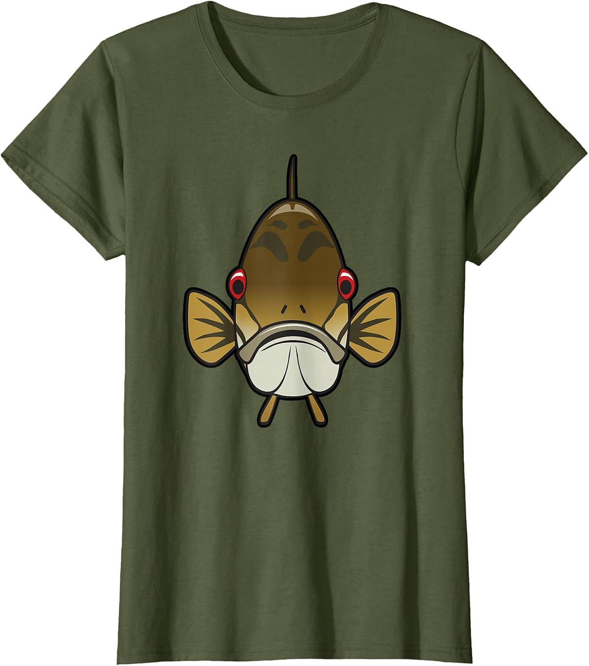 Fishing Forward Smallmouth Bass T-Shirt T-Shirt - Olive Green