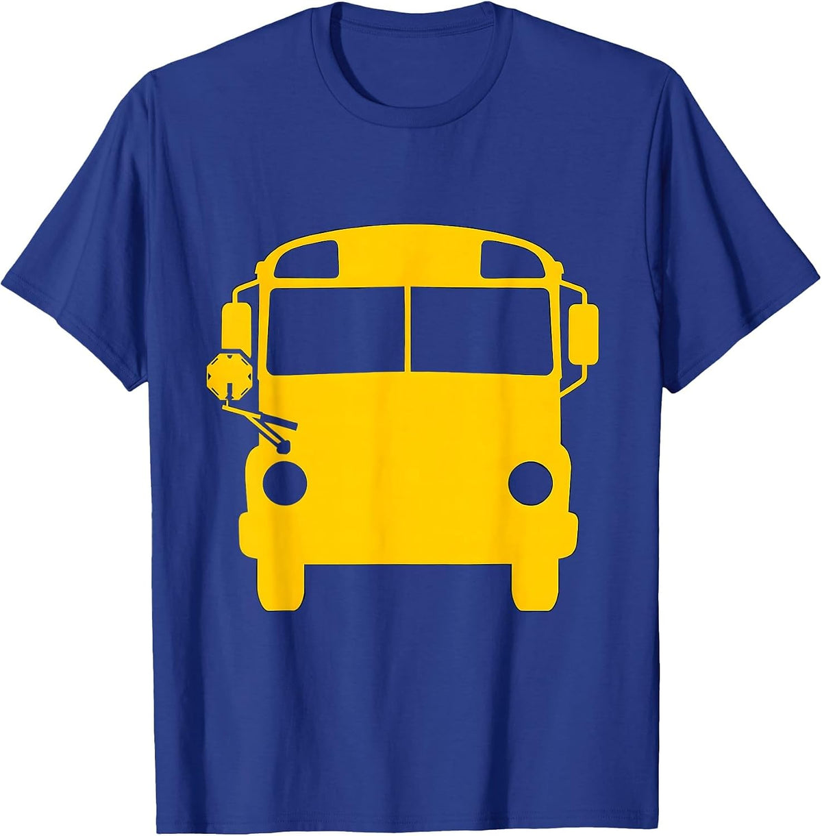 School Bus Silhouette Costume Driver Halloween Humor T-Shirt - Royal Blue