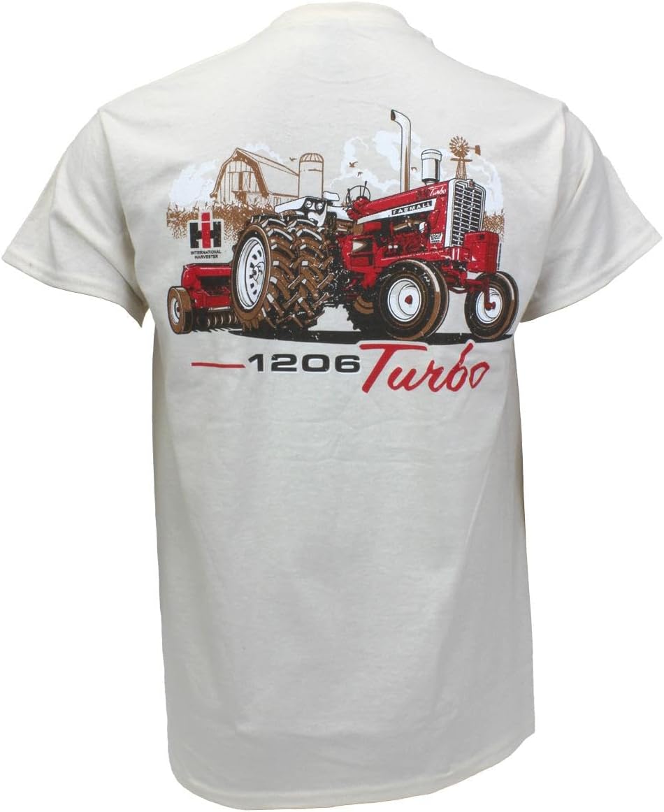 Adult IH Farmall 1206 Tractor with Duals Short Sleeve T-Shirt EXC-408 - As Pictured