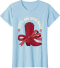 Women's Boots and Open Roads Cowboy Western Design T-Shirt - Baby Blue